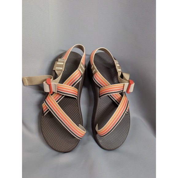 Chaco Other - Chaco ZCloud Sandals Mens 10 Scoop Dusk Taupe Striped Hiking Shoes New